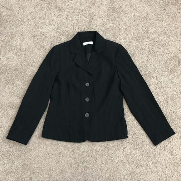 Ann Taylor Petite Black Blazer Suit Jacket Womens 6P - Picture 1 of 12